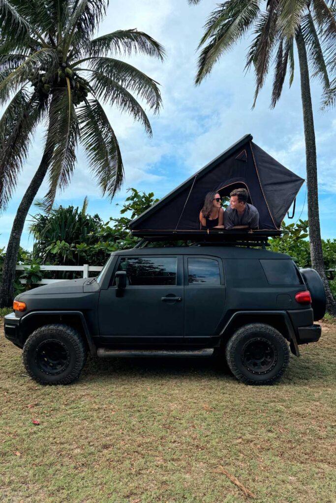 Our SUV with rooftop tent